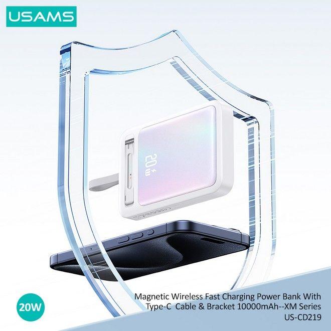 Actual product image Usams MagSafe Powerbank Fast Charging (10000 mAh, 20 W, 37 Wh)