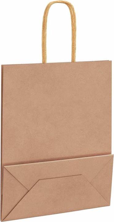 Immagine prodotto VidaXL Sacchetti di carta kraft 50 pezzi con manico marrone 18x8x22 cm (Borsa da regalo, 50 x)