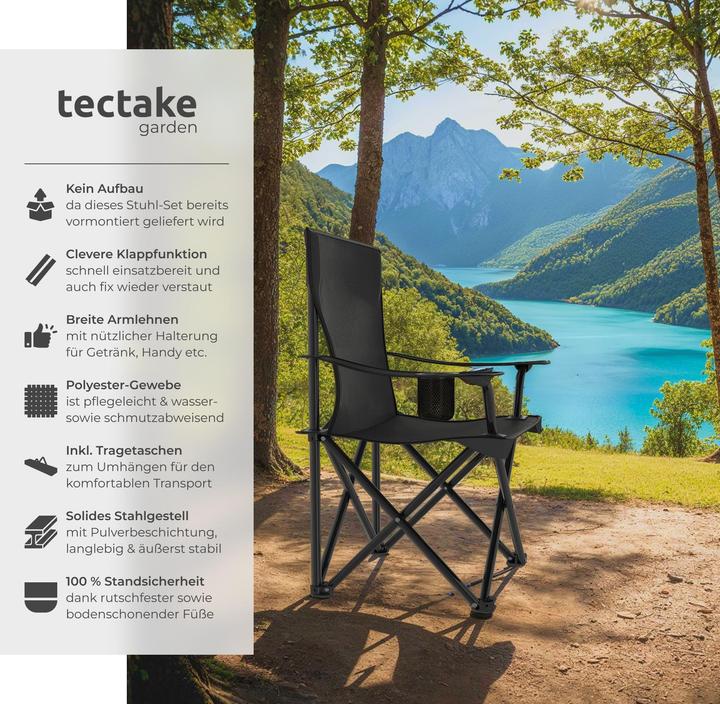 Actual product image tectake 2 Gil Camping Chairs