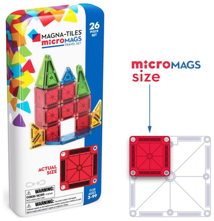Actual product image Magna-Tiles microMags travel set