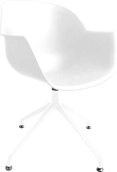 Image du produit Paperflow 2 chaises à coque MOON CHMOONX2.13.13 blanc plastique