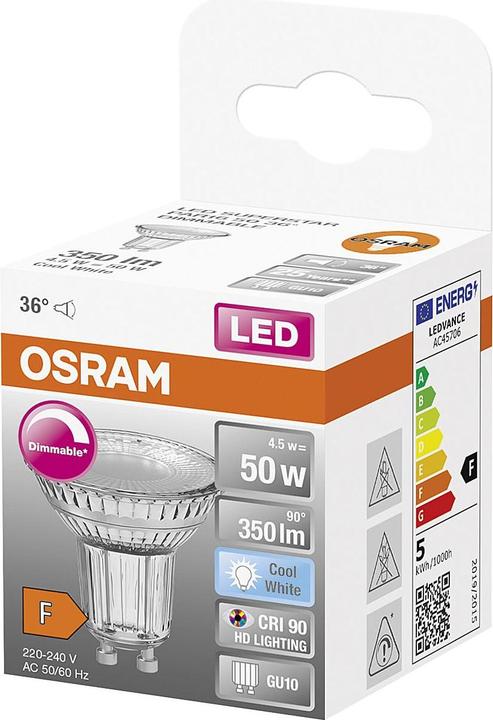 Actual product image Osram LED Superstar (GU10, 4.50 W, 350 lm, 1 x, F)