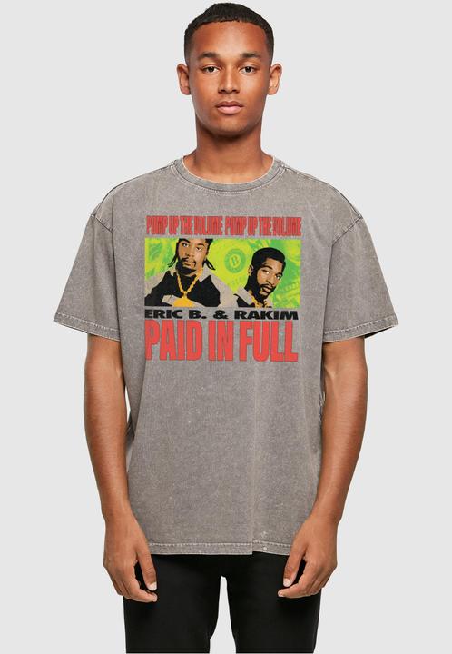 Actual product image Merchcode Eric B & Rakim - Pump up the volume Acid Washed Heavy Oversize Tee - 116293 (XL)
