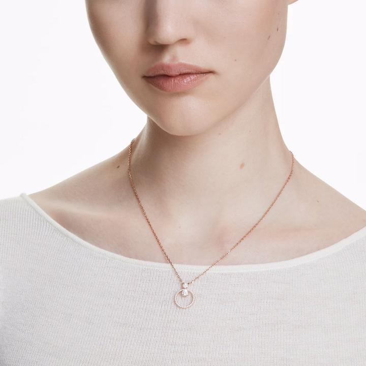 Produktbild Swarovski Constella Halskette Rundschliff Weiss Roségold (Swarovski Metall, 38 cm)
