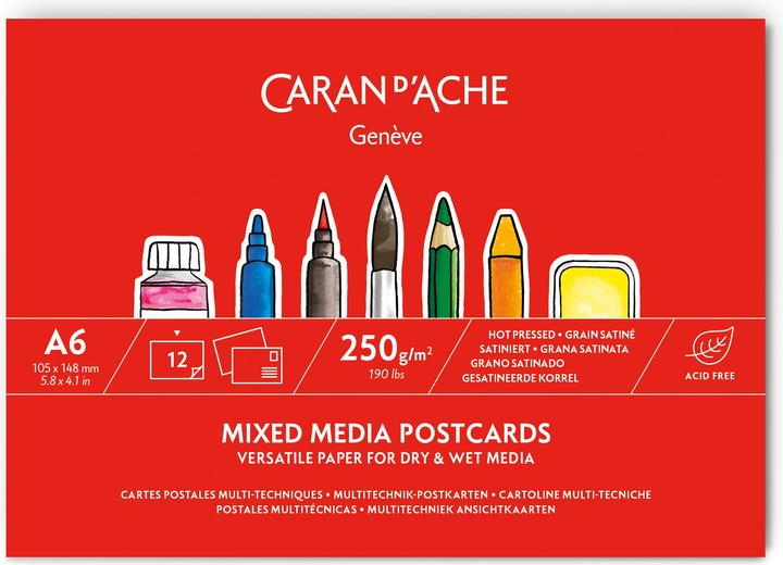 Produktbild Caran d'Ache Multitechnik-Postkartenblock A5 (A6, Weicher Einband)
