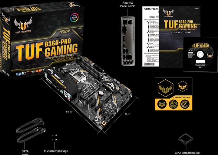 Image du produit ASUS TUF B360-Pro Gaming (LGA 1151, Intel B360, ATX)