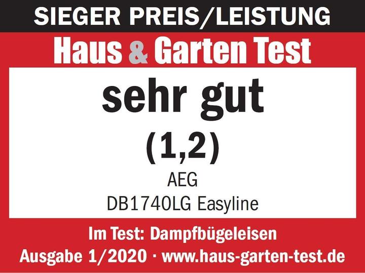 Actual product image AEG Steam Iron EasyLine DB1740 (2400 W, 80 g/min)