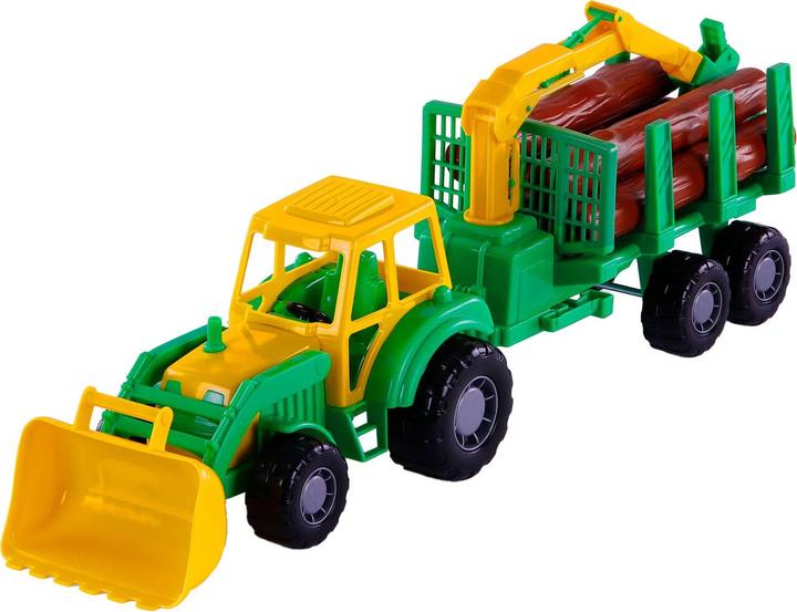 Produktbild Polesie Cavallino Junior Traktor mit Krananhänger und Holz, 46c