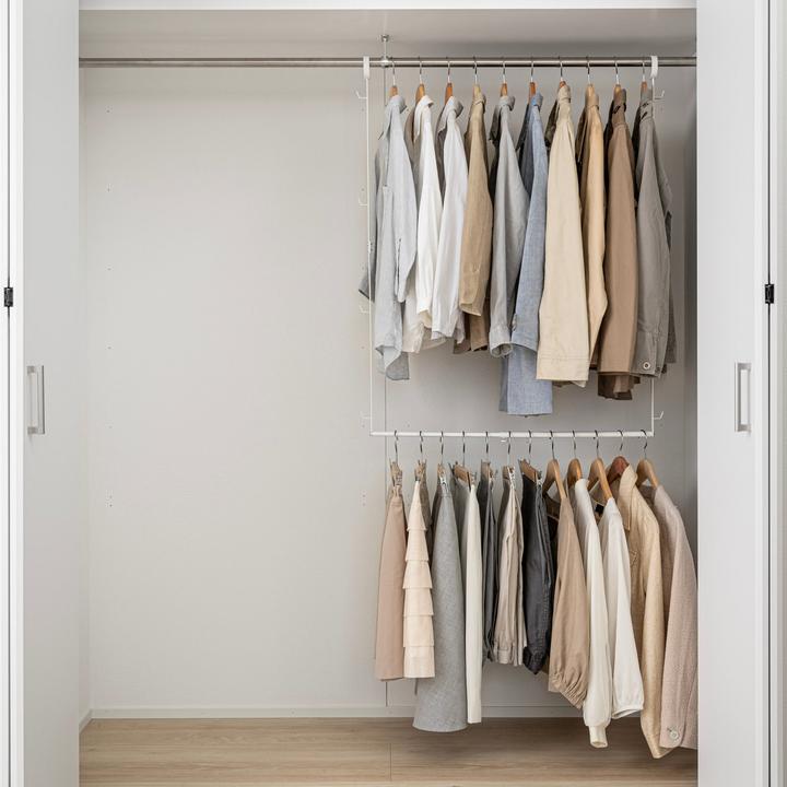 Actual product image Yamazaki 2-stöckige ausziehbare Kleiderstange SMART