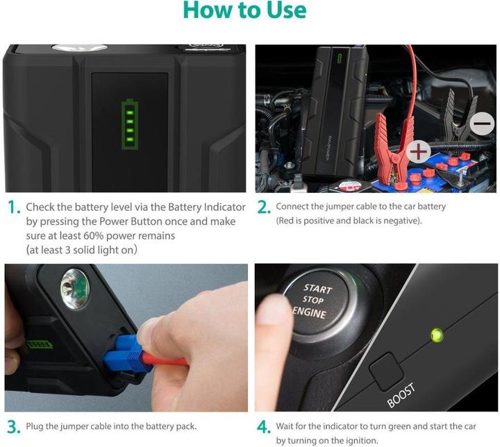 Image du produit RAVPower RP-PB063 Car Jump Starter (14000 mAh)