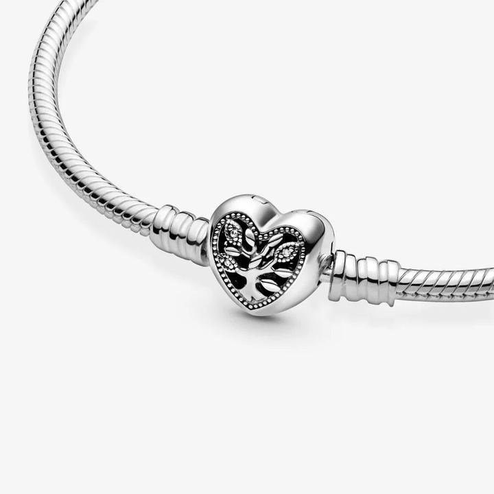 Immagine prodotto Pandora Bracciale con chiusura a cuore a catena di serpente (20 cm, Argento 925, Smalto)