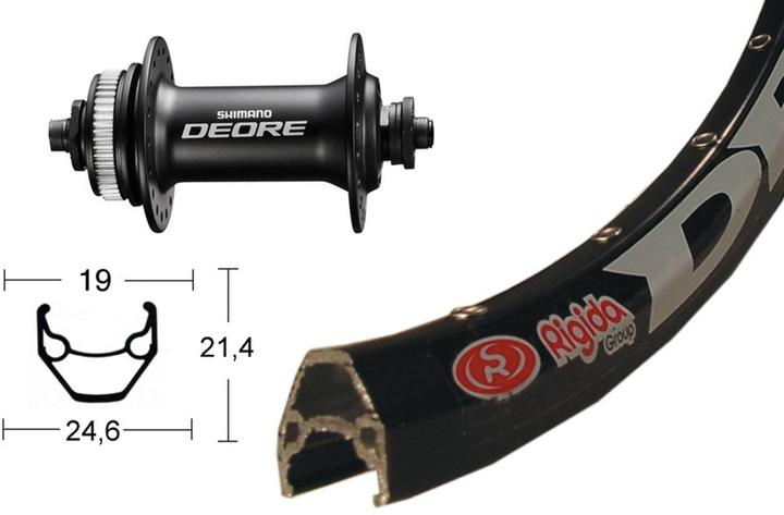 Actual product image Rigida Deore6000 front wheel ZAC 2000 CL Disc 36 hole 28" (Front wheel, 28")