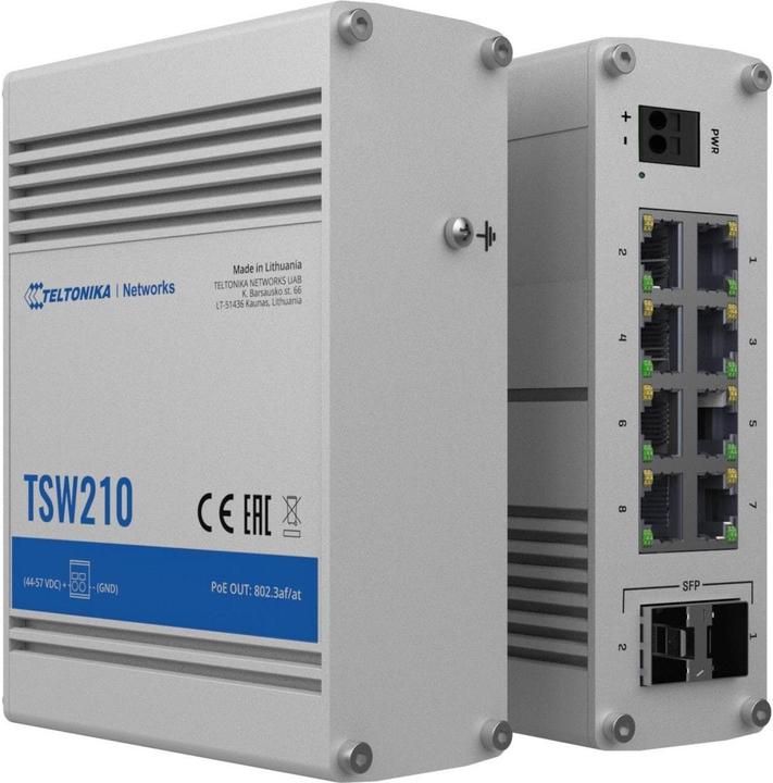 Produktbild Teltonika Tsw210 Unmanaged Industrial Switch (10 Ports)