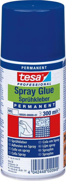 tesa Sprühkleber PERMANENT, starker Klebstoff zum Sprühen, 300ml Dose (320 g, 300 ml)
