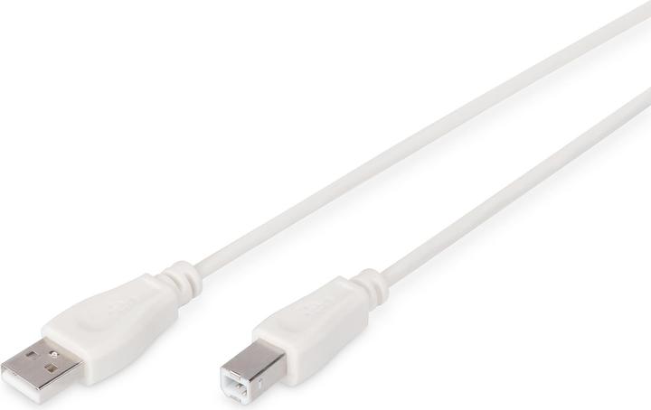 Digitus ASSMANN USB2.0 Anschlusskabel 1,8m USB A zu USB B AWG28 beige bulk (1.80 m, USB 2.0)
