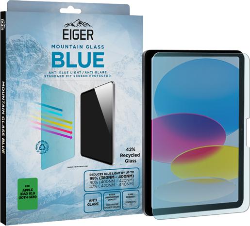 Actual product image Eiger Anti-reflektierendes Glas mit Blaulicht-Filter Full Screen Fit Mountain Blue Tablet Screen P (1 Piece, iPad 10.9 (2022))