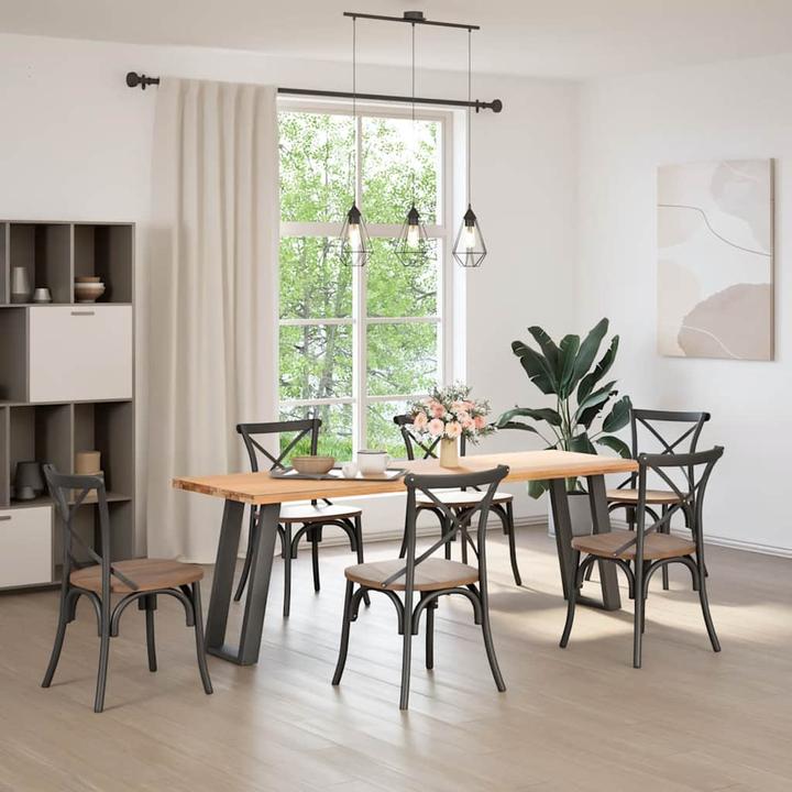 Produktbild VidaXL Couchtischbeine U-Form 2 Stk. Anthrazit 30x(30-31) cm Stahl Tischbein