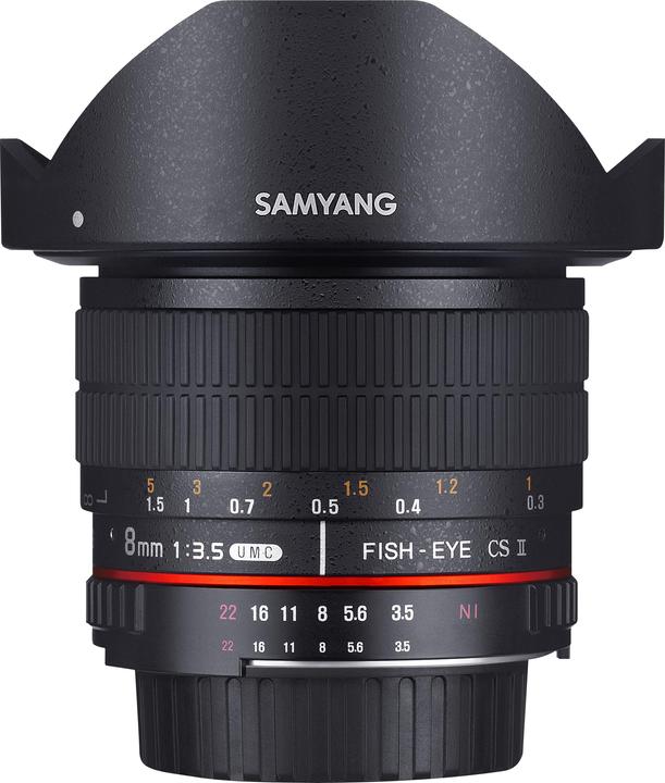Image du produit Samyang 8mm f/3.5 Asph IF MC Fisheye CSII DH - Nikon F (Nikon F, APS-C / DX)