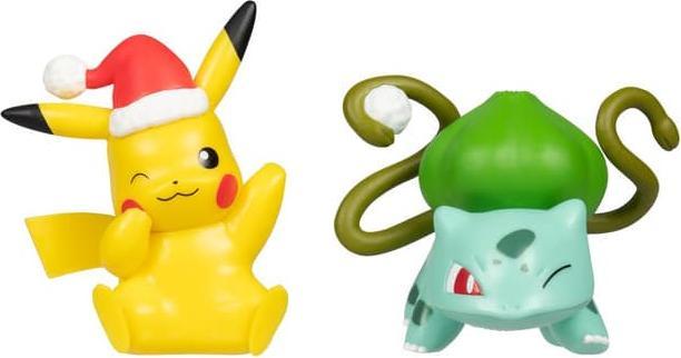 Produktbild Jazwares Pokémon - Battle Figure Weihnachts-2er Pack - Bisasam & Pikachu #3
