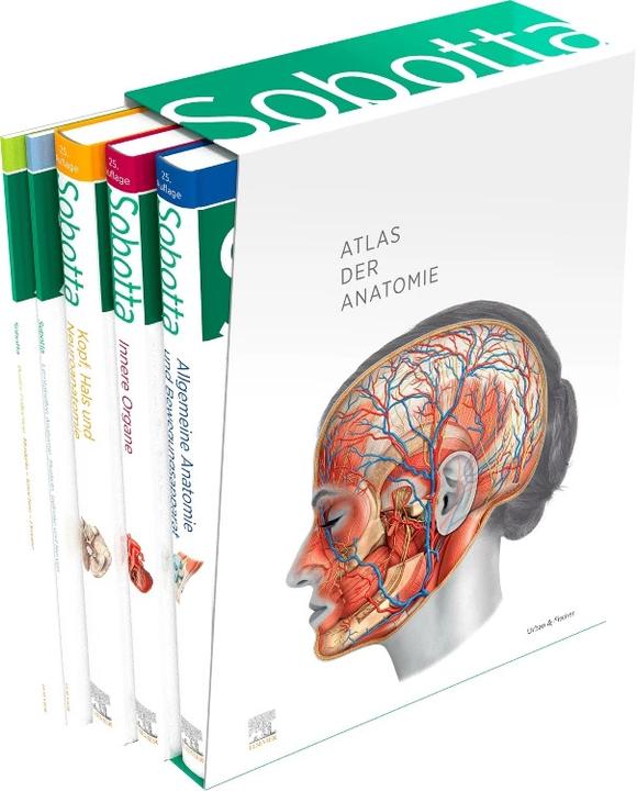 Produktbild Sobotta Atlas der Anatomie, 3 Bände + Lerntabellen + Poster Collection im Schuber und 6-monatiger (Deutsch, Jens Waschke, Friedrich Paulsen, 2022)
