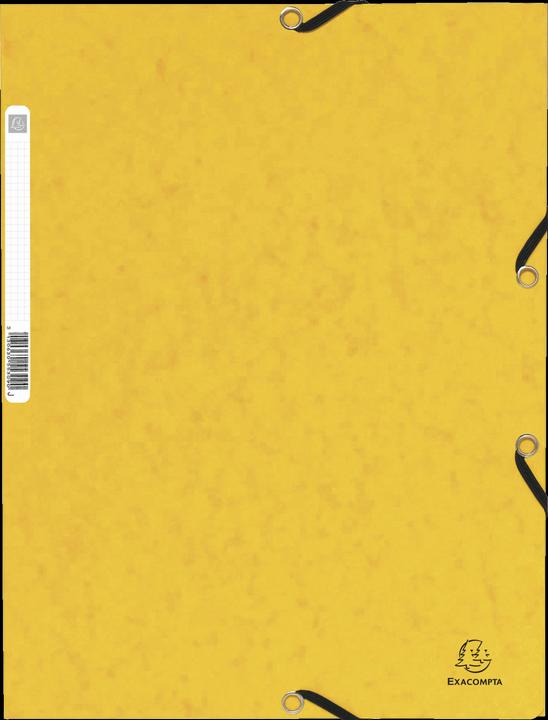 Image du produit Exacompta Chemise à élastique 3 rabats carte lustrée 355gm2 - A4 - Jaune (A4, 1 x)