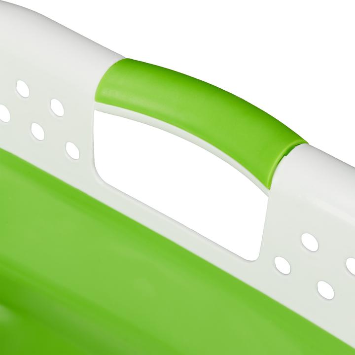 Image du produit Relaxdays Panier à lessive pliable poignées, plastique (50 l)