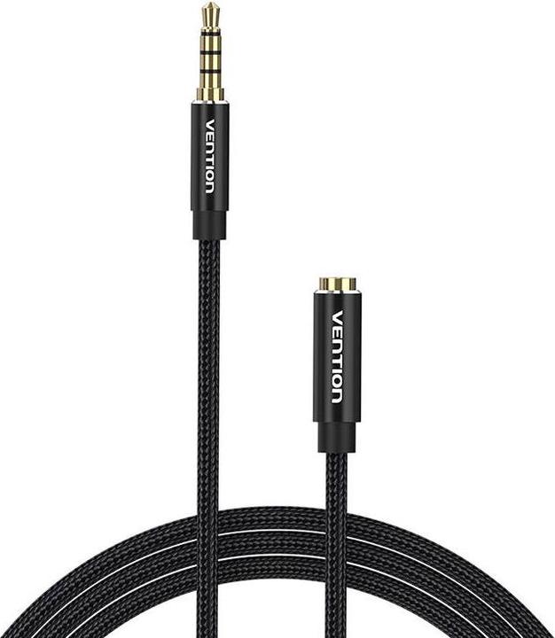 Image du produit Vention TRRS 3.5mm mâle vers 3.5mm femelle Extender audio 5m BHCBJ Noir (5 m)
