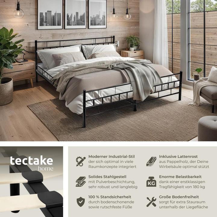 Image du produit tectake Lit Adulte (200 x 140 cm)