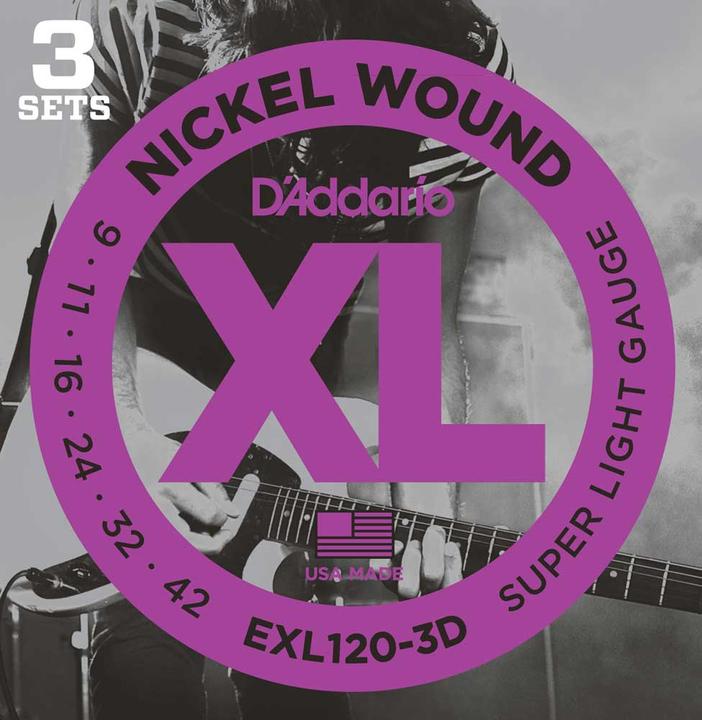 Image du produit D'Addario Exl120-3d (6 x, Guitare électrique, 0.04")