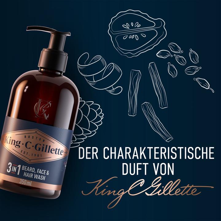 Immagine prodotto King C. Gillette Detergente Viso Uomo e Detergente Barba (350 ml)