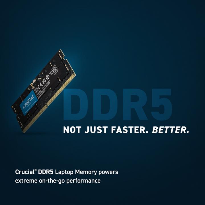 Productafbeelding Crucial CT48G56C46S5 (1 x 48 GB, 5600 MHz, DDR5 RAM, SO-DIMM)