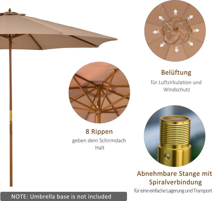 Produktbild Outsunny Sonnenschirm (3 m)