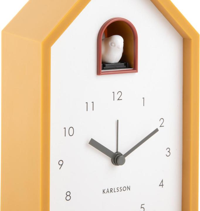 Produktbild Karlsson Wekker Modern Cuckoo - Geel - 12x6x20cm - Scandinavisch