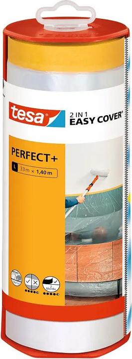 tesa EASY COVER Malerfolie UNIVERSAL, aus Papier, Refill Nachfüllrolle (180 mm)