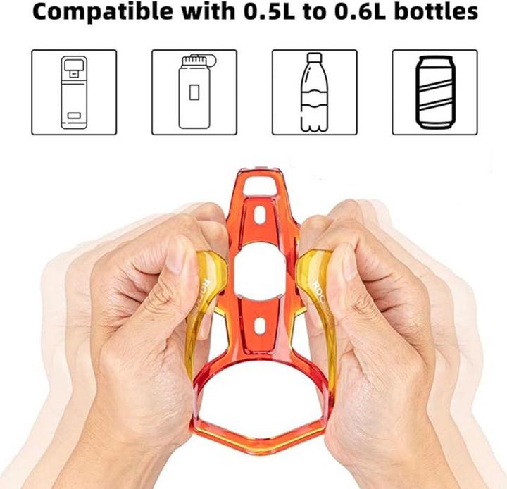 Produktbild Rockbros FK338 Fahrradhalter für Wasserflasche – rot und gelb