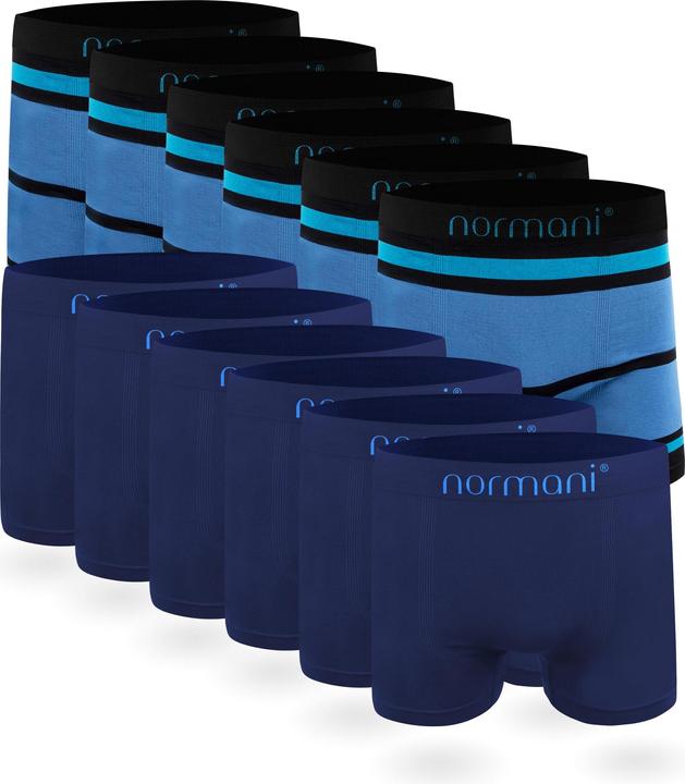 Produktbild Normani 12 St??ck Mikrofaser-Boxershorts f??r Herren - 2264 (XL, 12er Pack)
