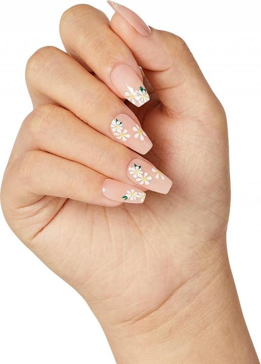 Immagine prodotto KISS Voguish Fantasy Press-On Nails Light Nude Medium Size Coffin Shape Include 28 chiodi 2G Colla 1 (Nudo chiaro)
