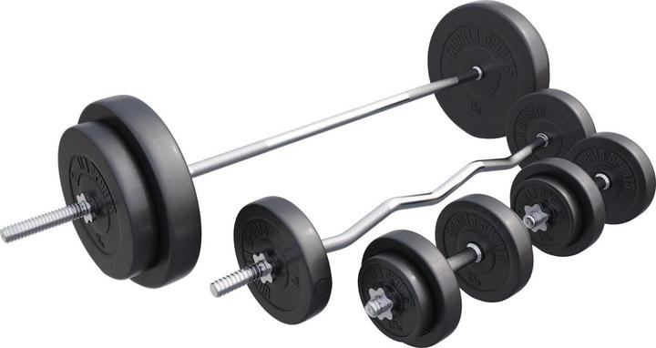 Actual product image Gorilla Sports Barbell set (4 x 1.25 kg, 4 x 2.5 kg, 2 x 5 kg, 2 x 10 kg, 2 x 15 kg)