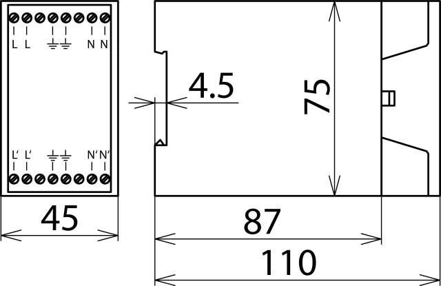 Produktbild Dehn Netzfilter zum Schutz der Netzversorgung 912254
