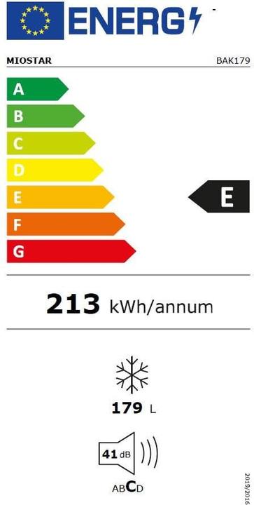 Energie-Label Mio Star BAK179 (Freistehend, 179 l)