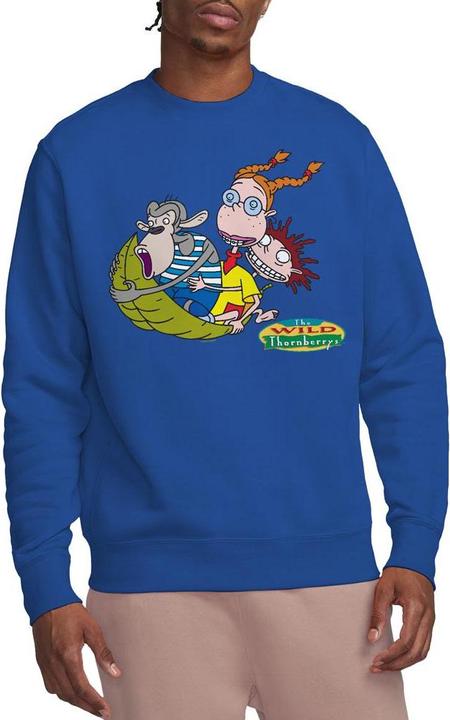Immagine prodotto The Wild Thornberrys On Leaf Felpa Eliza Darwin e Donny Adulto Unisex (L)