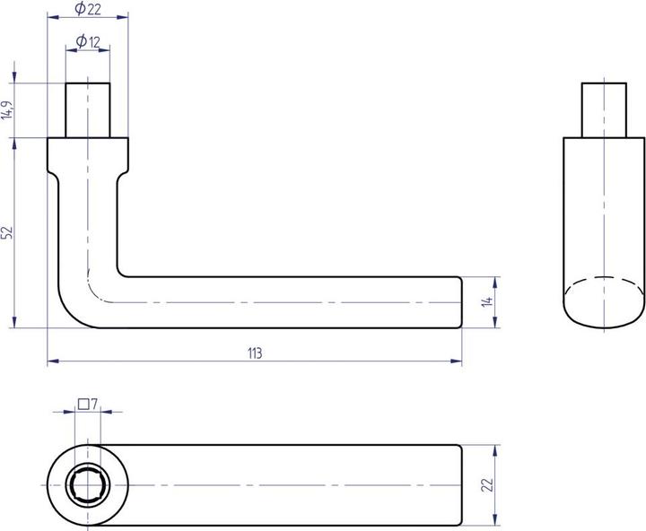 Produktbild Mega Steckgriff 42.601 (Türgriff)