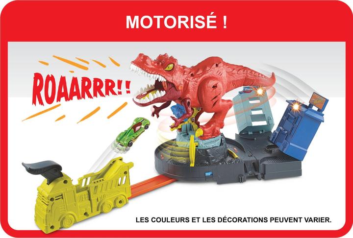 Image du produit Hot Wheels City T-Rex En Furie - Coffret Petites Voitures - 5 ans et +