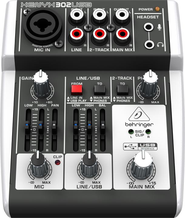 Behringer Xenyx X302usb (Studio- and Livemixer)