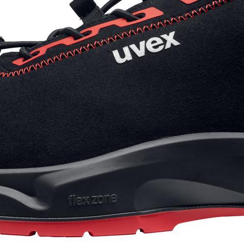 Produktbild Uvex Sports uvex 1 x-craft Halbschuhe S3L 68034 schwarz, rot Weite 14 Grösse 44 (S3, 44)