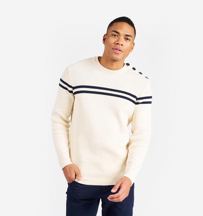 Immagine prodotto Tribord Maglia da vela uomo 100 beige/blu scuro a righe (XXL)