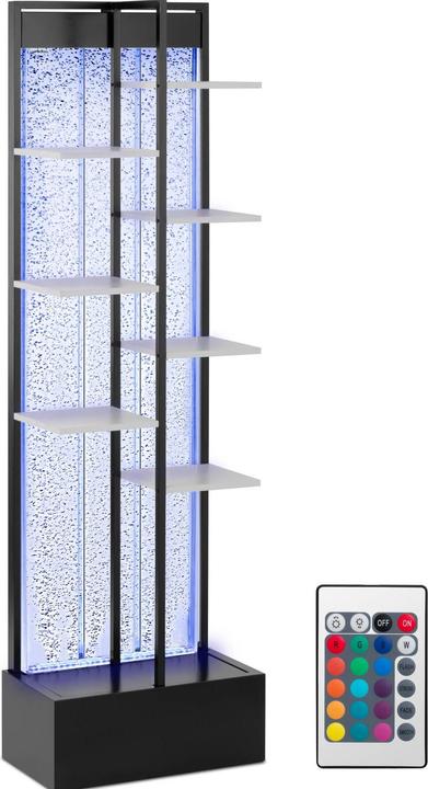 Produktbild Uniprodo Regal mit Wasserwand LED / RGB Fernbedienung 55 x 30 x 187 cm Wassersäule
