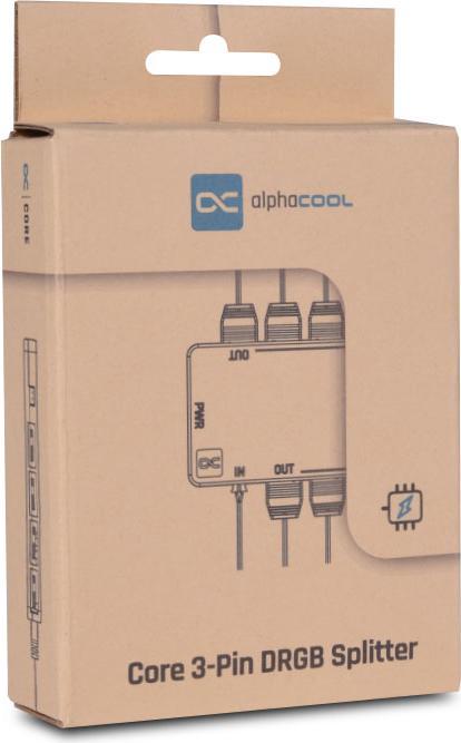 Image du produit Alphacool Core 11x 3-Pin DRGB Splitter - noir (11 Ventilateur)