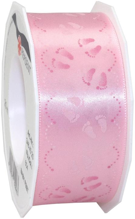Produktbild Pattberg Geschenkband Baby Feet 4 cm x 20 m, Rosa (Geschenkband, 1 x)