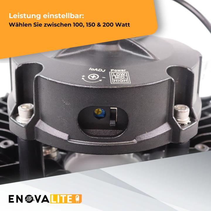 Produktbild Enovalite LED-Highbay-Leuchte, UFO, EEK: C, 200W, 34000lm, 4000K, schwarz (34000 lm)